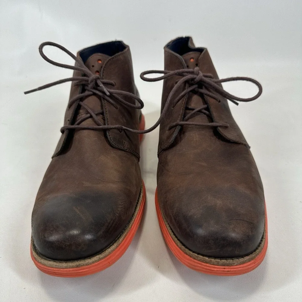 Cole Haan Lunargrand Men's Chukka Boots Size 13 Nubuck Leather Brown‎ C11719